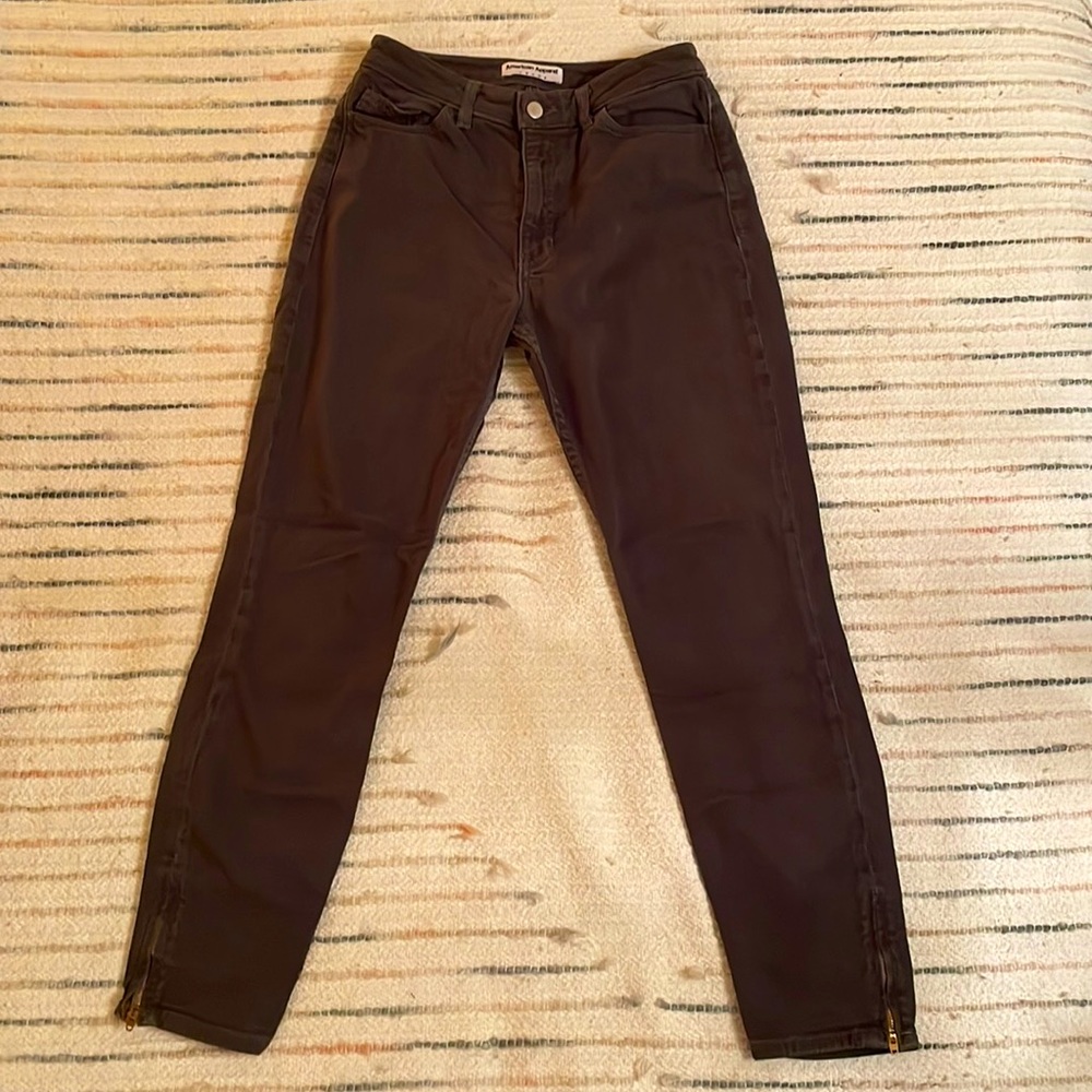 Gray high waist skinny jeans